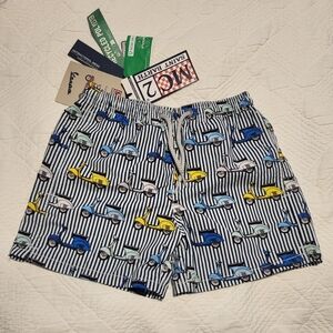 NWT MC2 Saint Barth X Vespa Gustavia Mid Length Swim Shorts Trunks Boy Size 8